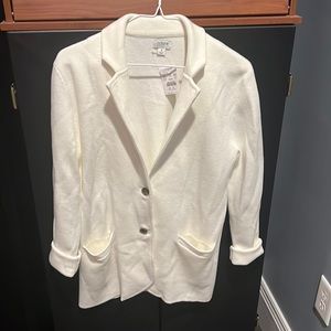 Cream Blazer Style Sweater